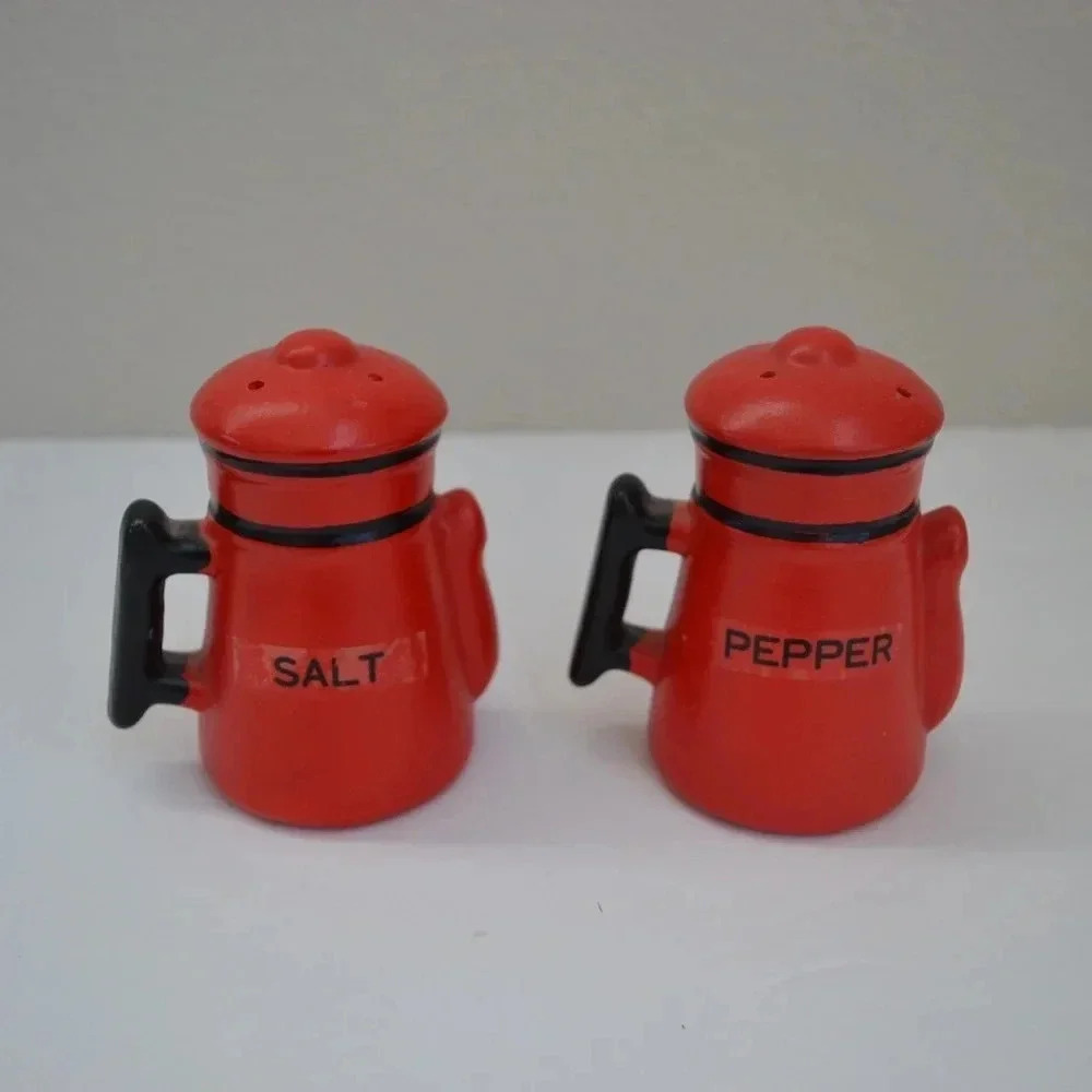 Vintage Red Salt & Pepper Shaker